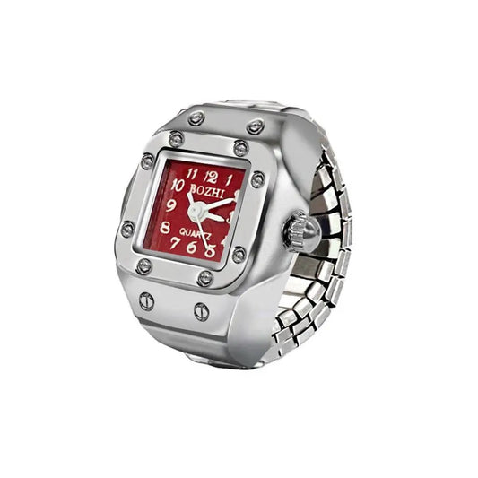 Vintage Ring Watch Red Square